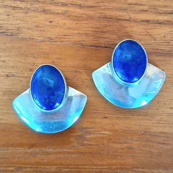 Jewelry - Vintage Sterling Southwestern Lapis Lazuli Earrings